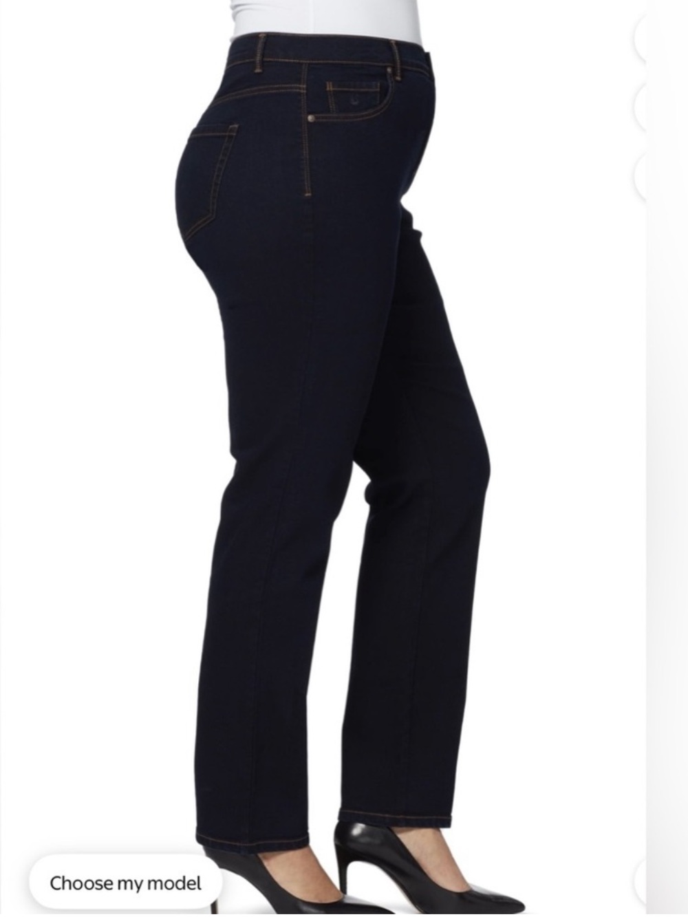 Gloria Vanderbilt Deep Navy
Straight-Leg Jeans: 18W